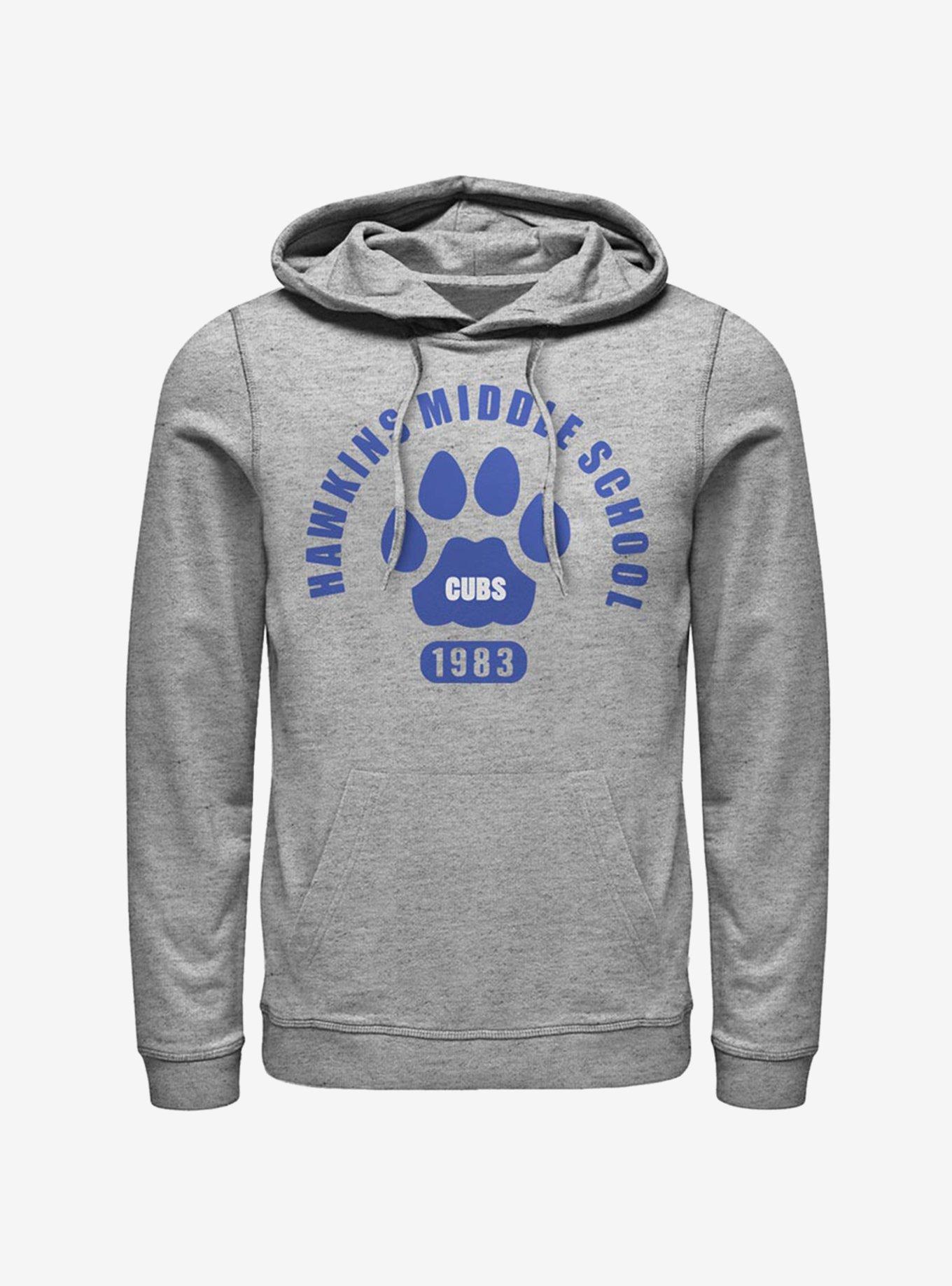 Stranger Things Hawkins Cubs Paw Emblem Hoodie, ATH HTR, hi-res