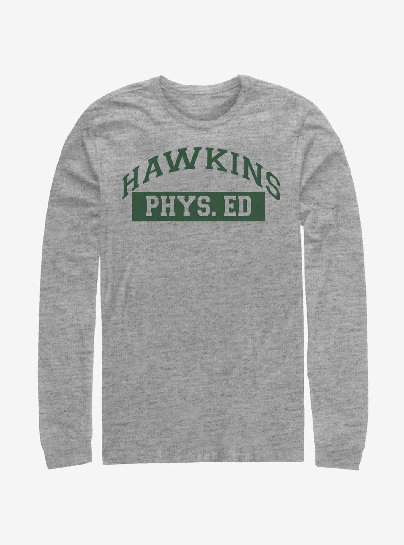 Stranger Things Hawkins Phys. Ed Long-Sleeve T-Shirt, ATH HTR, hi-res