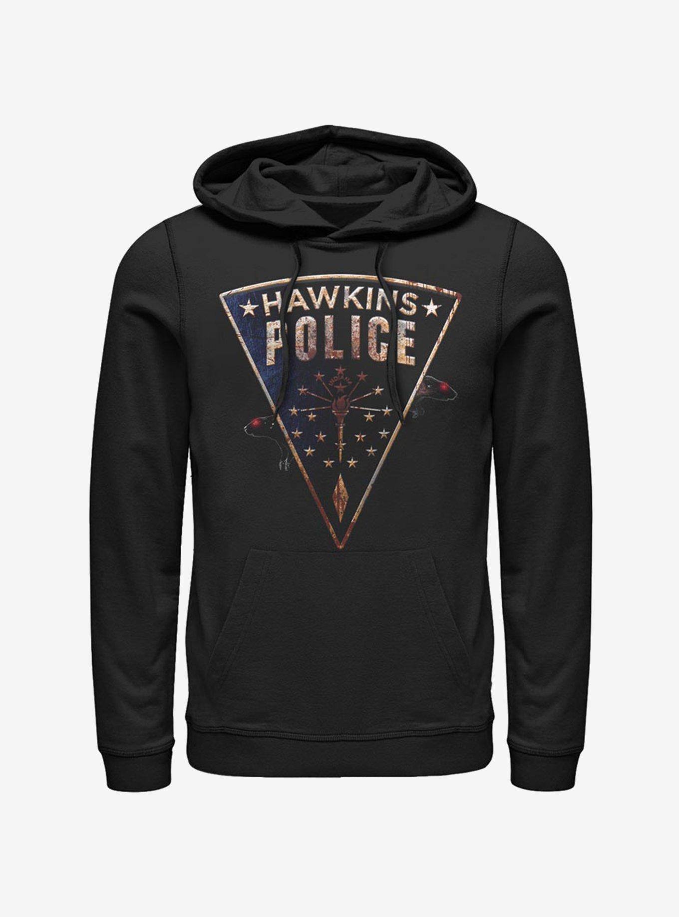 Stranger Things Hawkins Police Rats Hoodie, BLACK, hi-res