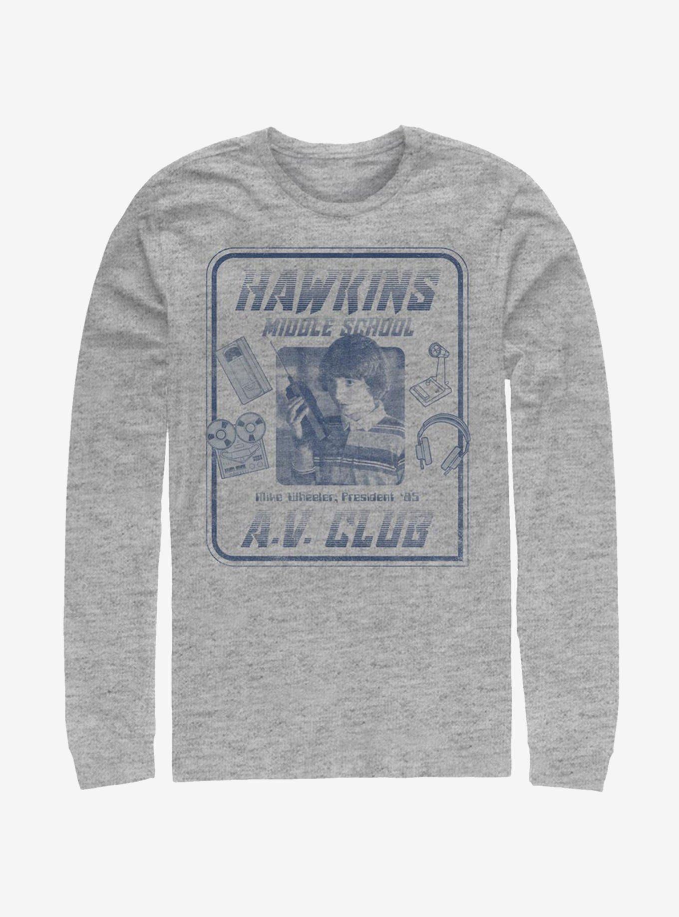 Stranger Things Mike Hawkins A.V. President Long-Sleeve T-Shirt