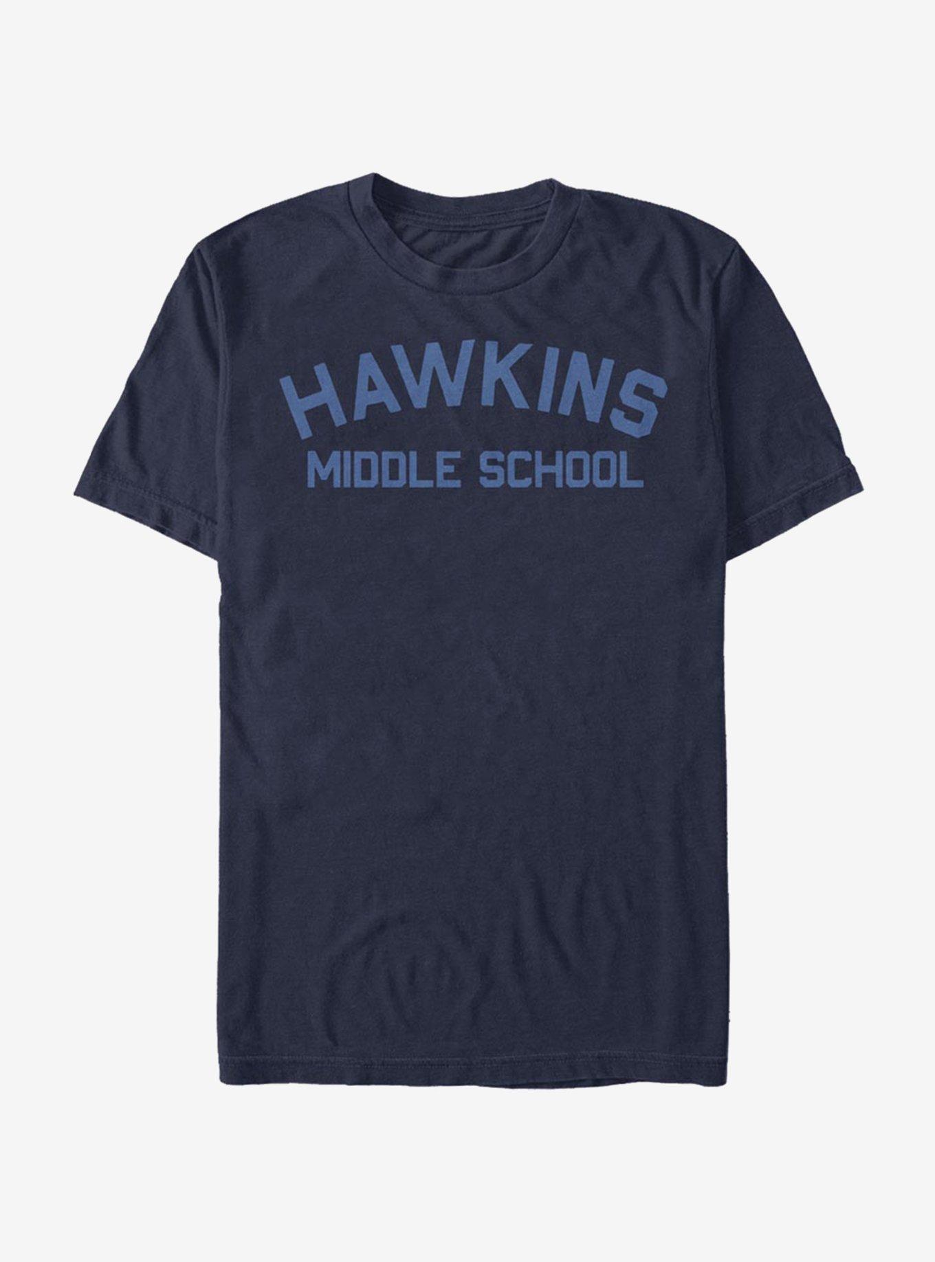 Stranger Things Hawkins Mid School T-Shirt, NAVY, hi-res