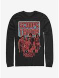 Stranger Things Scoops Troop In Red Long-Sleeve T-Shirt, BLACK, hi-res