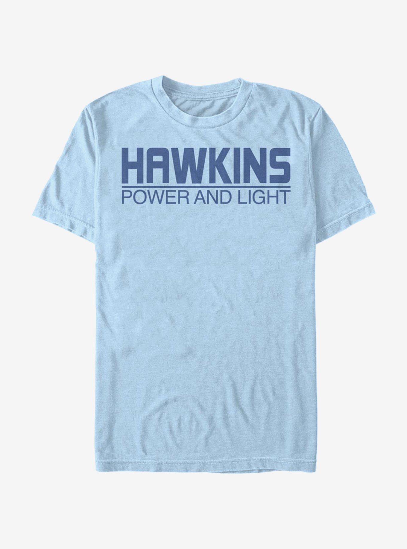 Stranger Things Hawkins Power And Light T-Shirt, LT BLUE, hi-res