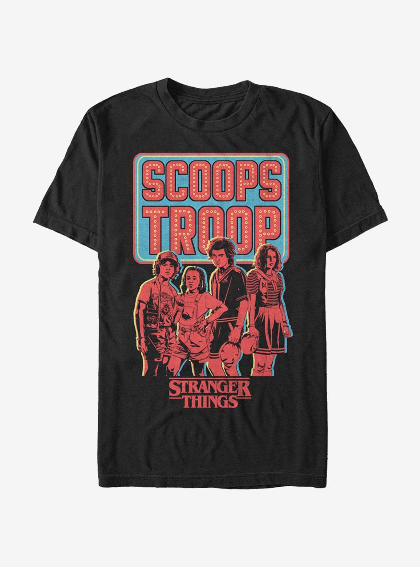 Stranger Things Scoops Troop In Red T-Shirt, , hi-res