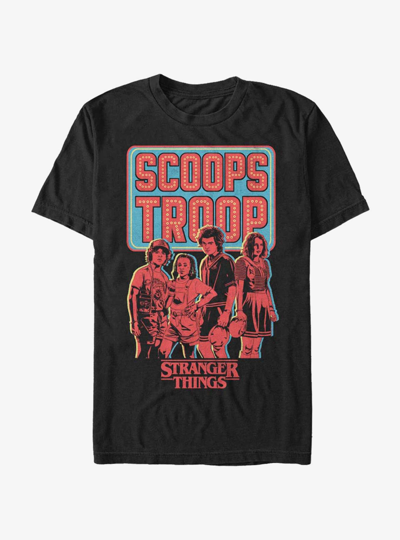 Stranger Things Scoops Troop In Red T-Shirt, , hi-res