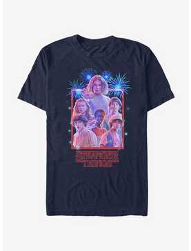 Stranger Things Group Fireworks T-Shirt, , hi-res