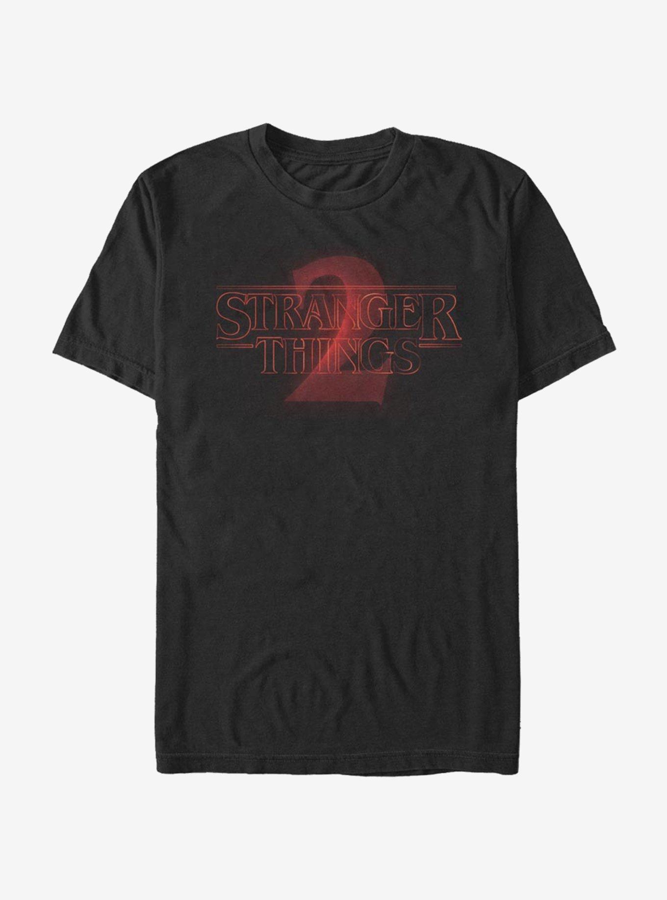 Stranger Things Stranger Two Neon Logo T-Shirt, BLACK, hi-res