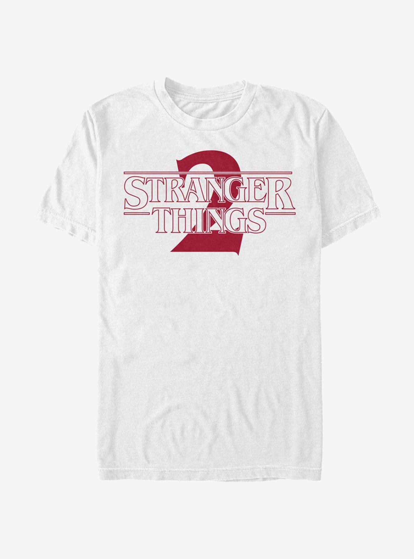 Stranger Things Stranger Two Solid Logo T-Shirt, WHITE, hi-res