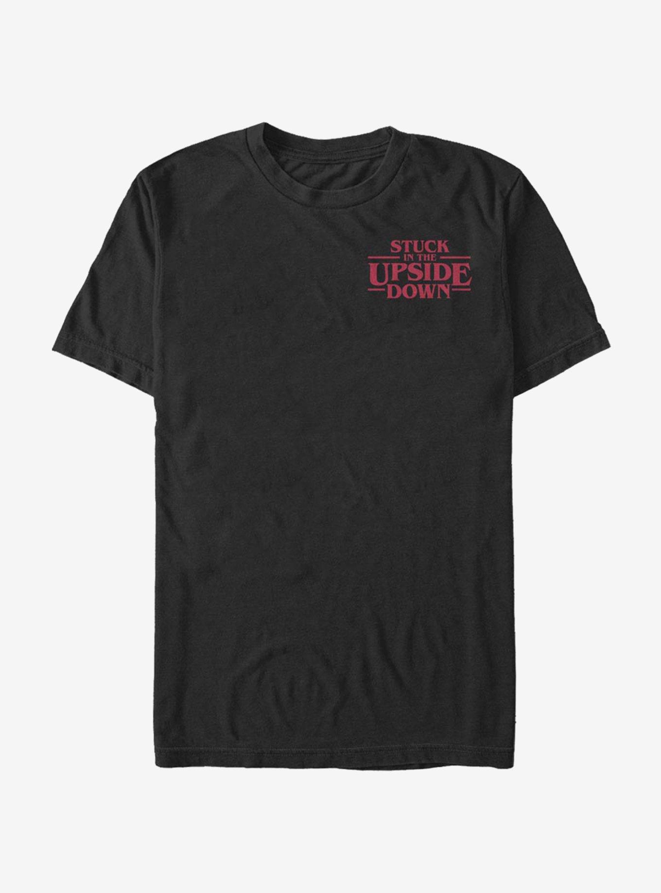 Stranger Things Upside Down Pocket T-Shirt, BLACK, hi-res