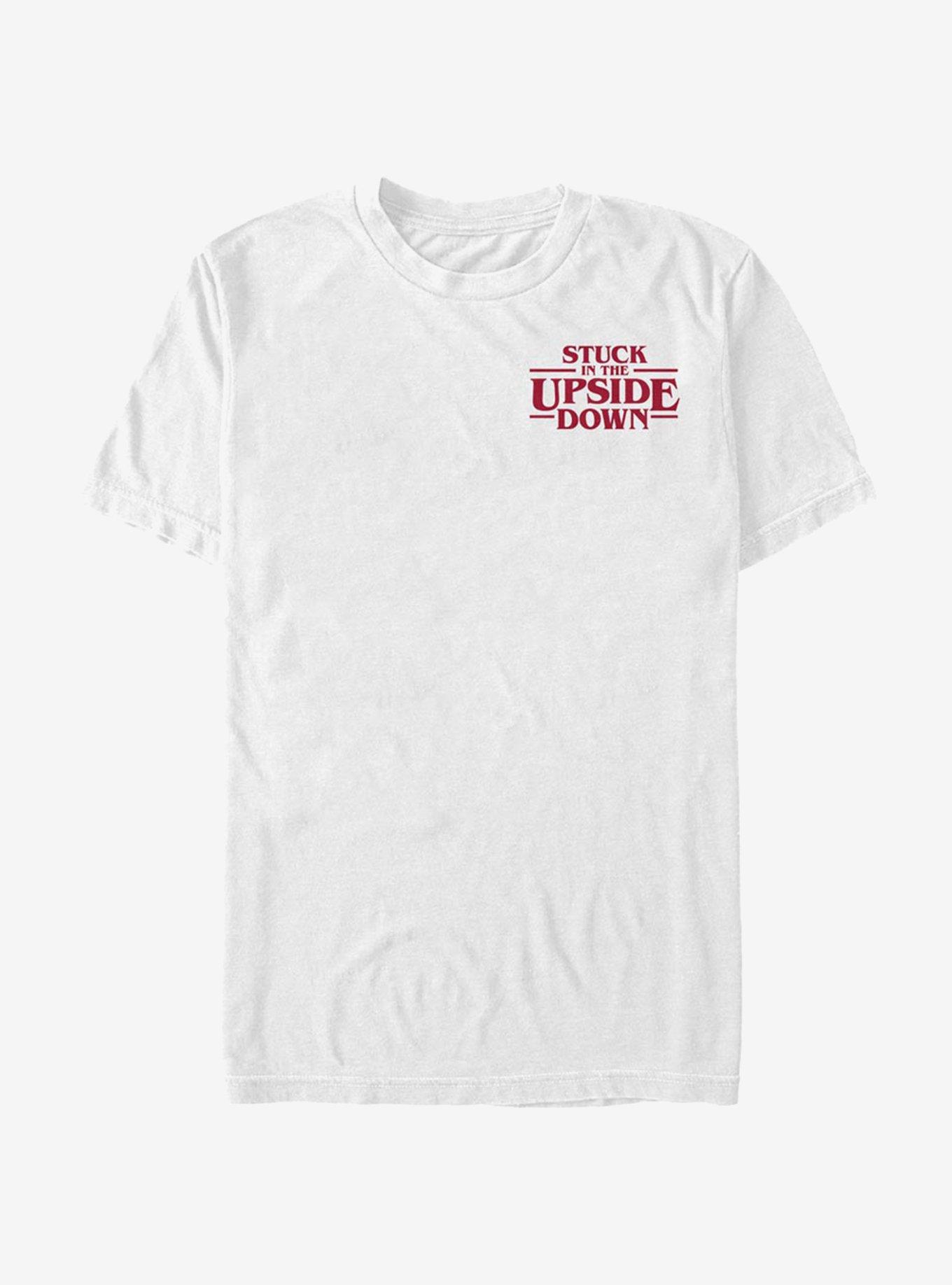 Stranger Things Upside Down Pocket T-Shirt, WHITE, hi-res
