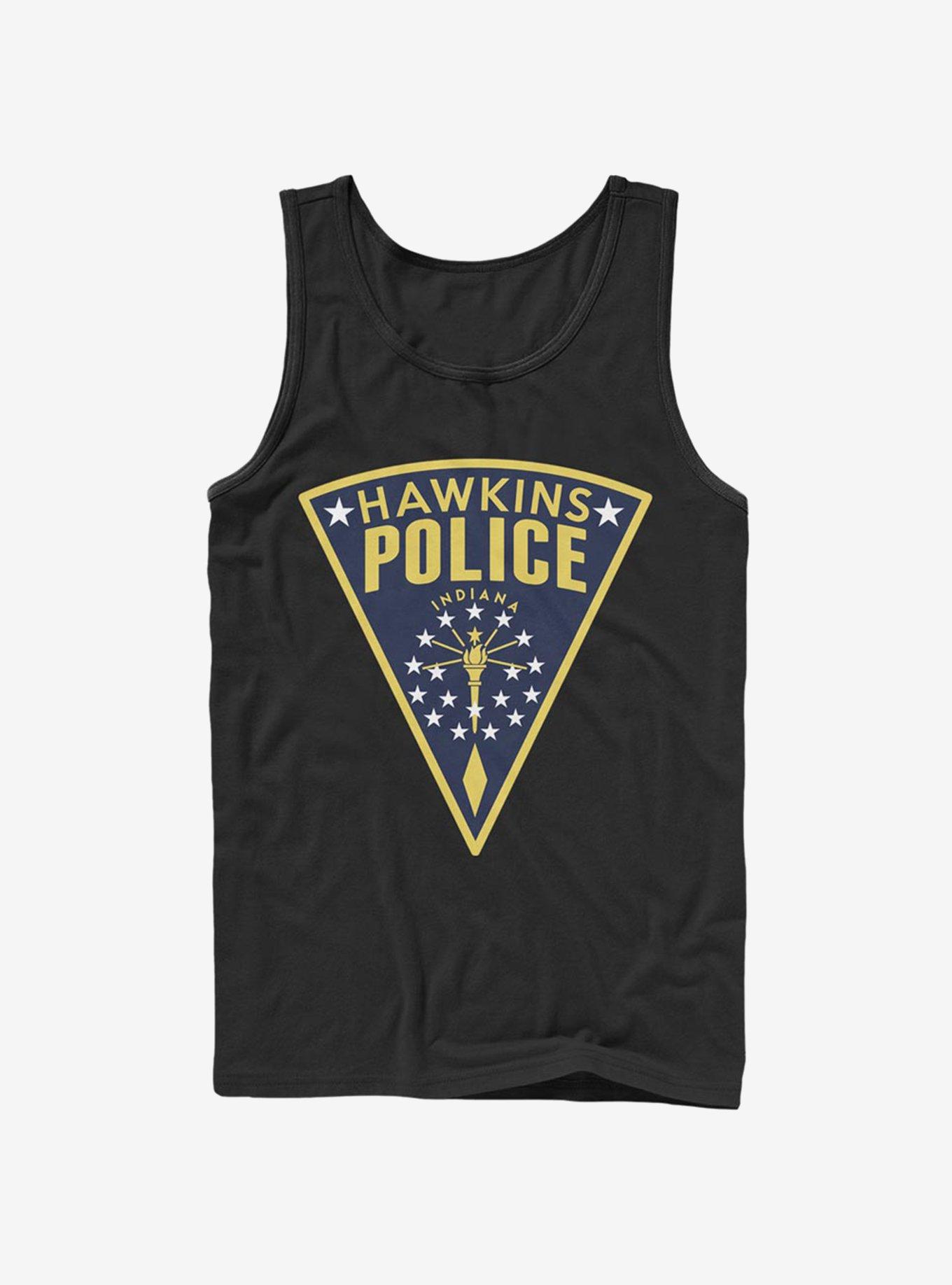 Stranger Things Hawkins Police Seal Tank, BLACK, hi-res