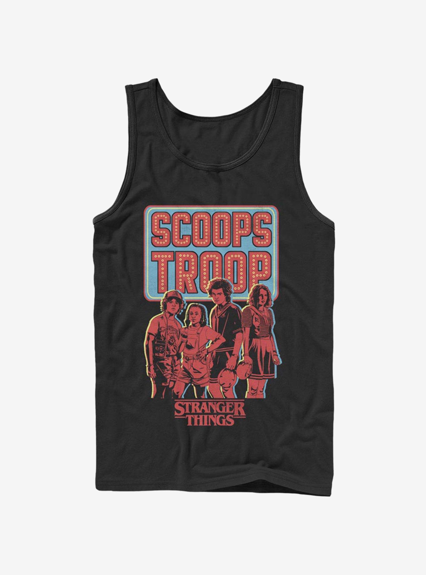 Stranger Things Scoops Troop In Red Tank Top, , hi-res