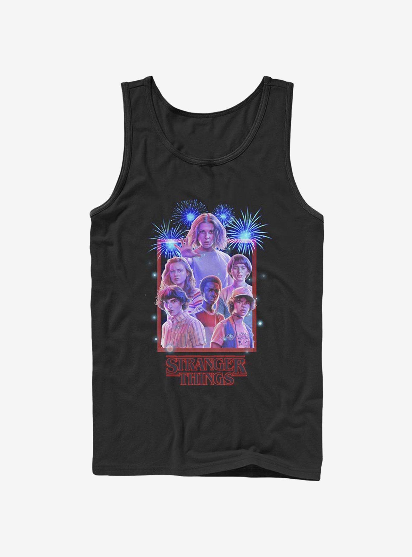 Stranger Things Group Fireworks Tank, BLACK, hi-res