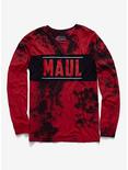 Our Universe Star Wars: The Clone Wars Darth Maul Panel Tie-Dye Long Sleeve T-Shirt, MULTI, hi-res