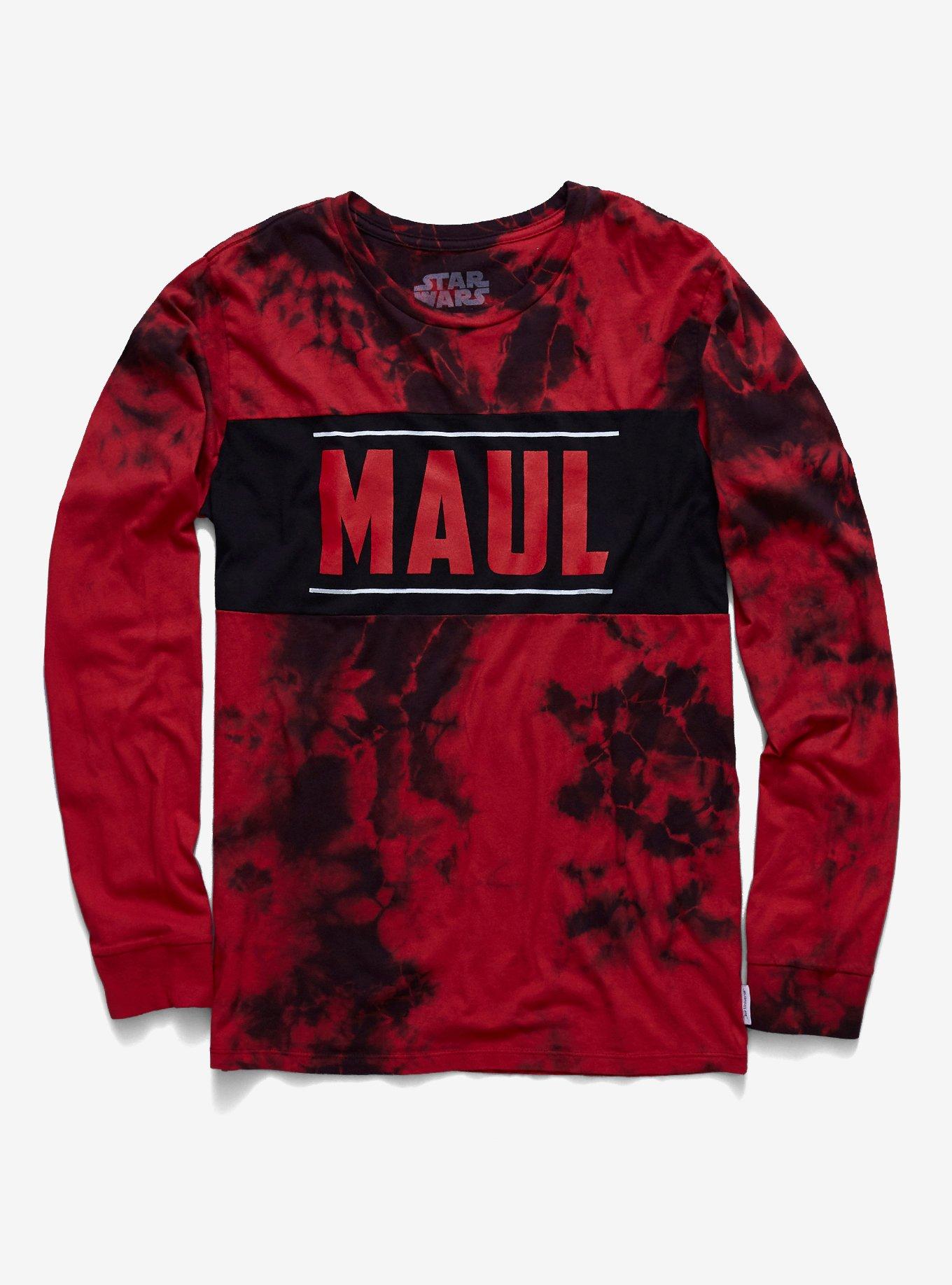 Our Universe Star Wars: The Clone Wars Darth Maul Panel Tie-Dye Long Sleeve T-Shirt, MULTI, hi-res