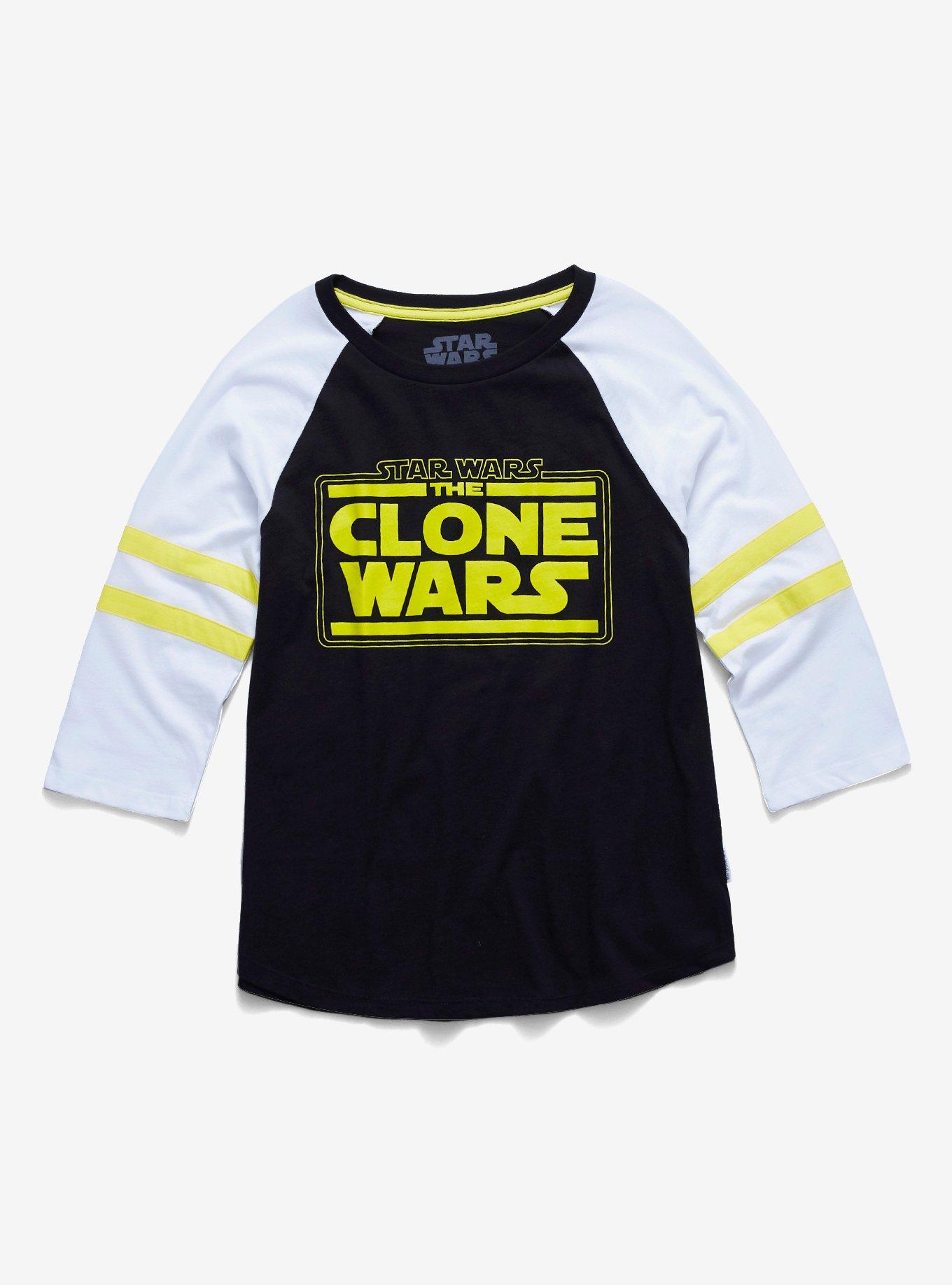 Our Universe Star Wars: The Clone Wars Striped Sleeve Women's Raglan T-Shirt, MULTI, hi-res