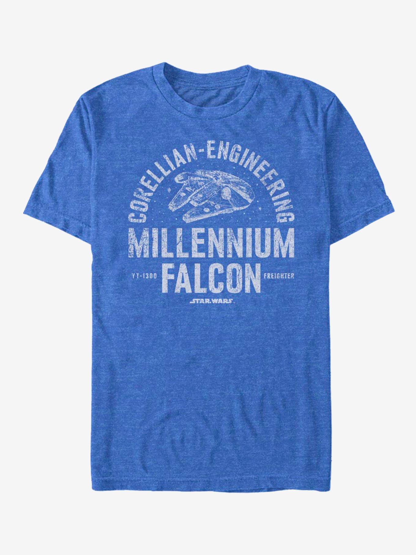 Star Wars Falcon Corellian Freighter T-Shirt, ROY HTR, hi-res