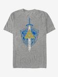 The Legend of Zelda Iconic Shield and Sword T-Shirt, ATH HTR, hi-res