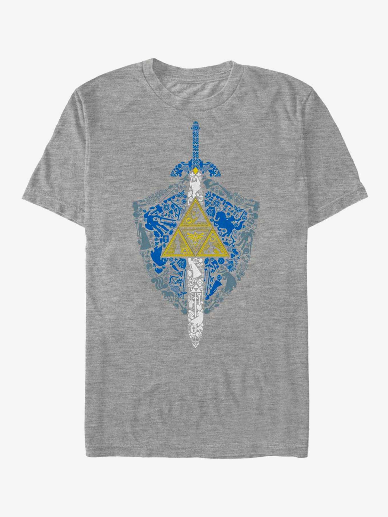 The Legend of Zelda Iconic Shield and Sword T-Shirt, , hi-res
