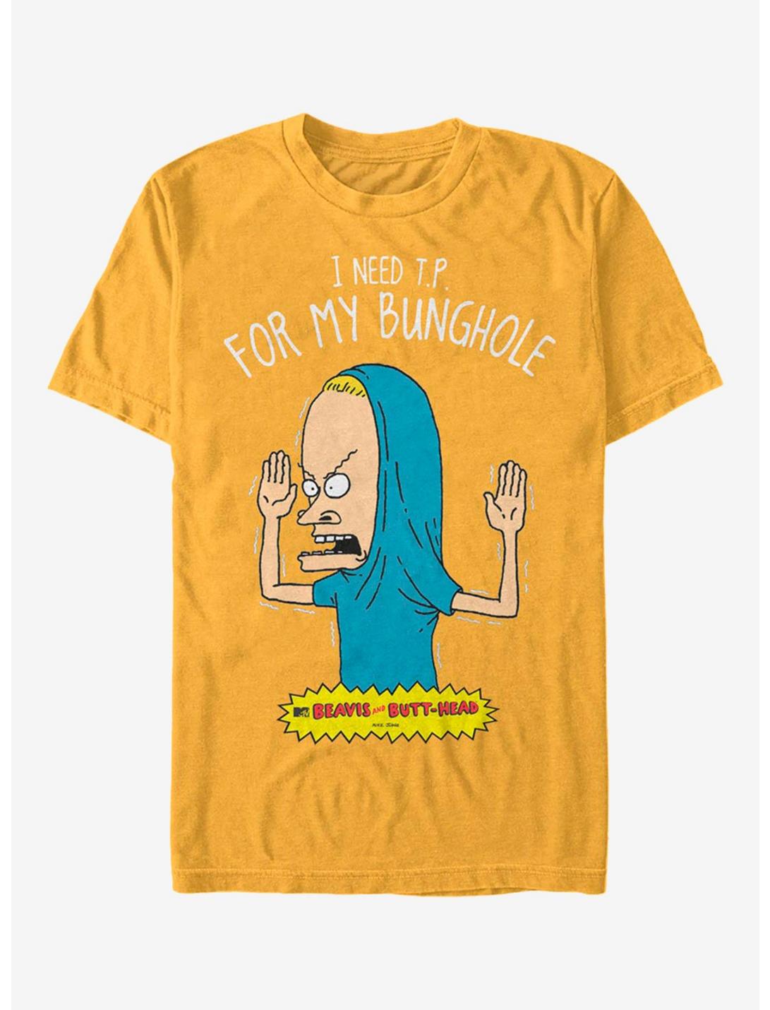 Beavis and Butt-Head Cornholio T.P. For My Bunghole T-Shirt, GOLD, hi-res