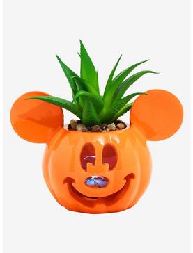 Disney Mickey Mouse Jack-O'-Lantern Faux Succulent Light-Up Planter, , hi-res