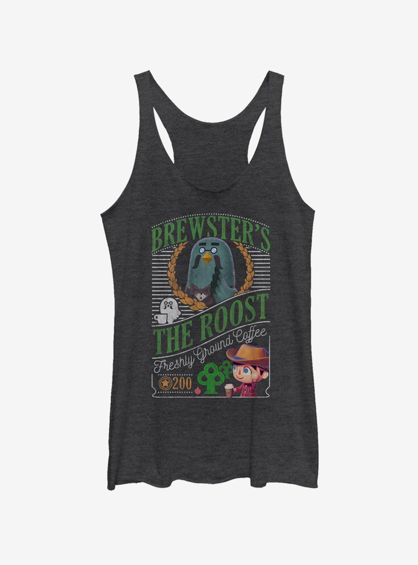 Animal Crossing Brewsters Cafe Girls Tank, BLK HTR, hi-res