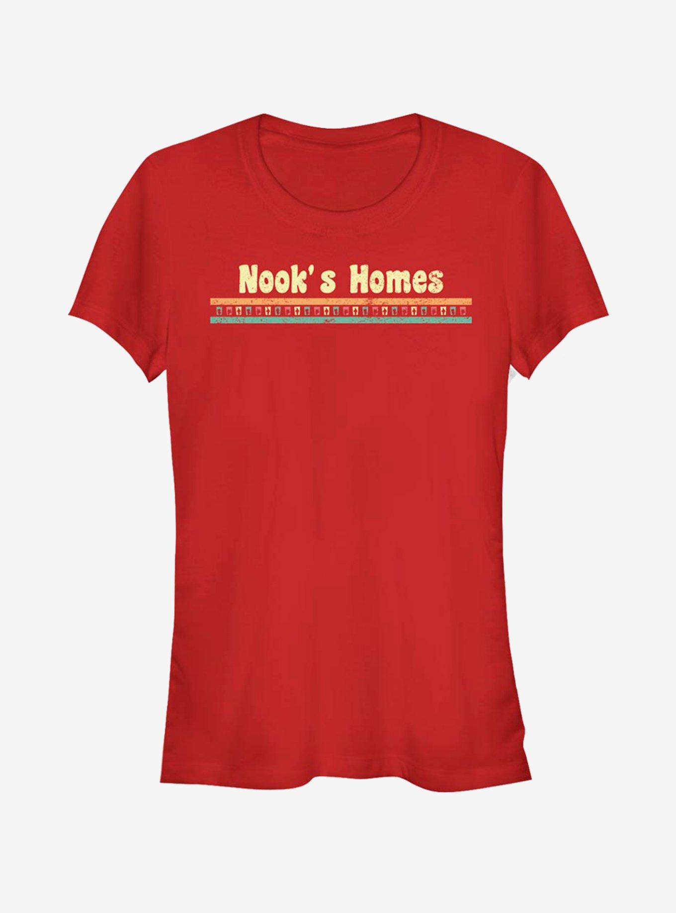 Animal Crossing Nooks Homes Girls T-Shirt, RED, hi-res