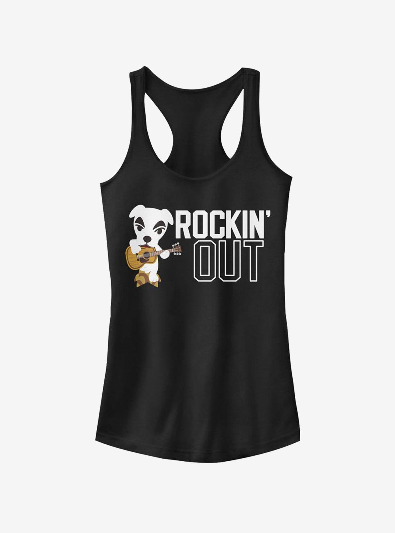 Animal Crossing Rockin Out Girls Tank, BLACK, hi-res