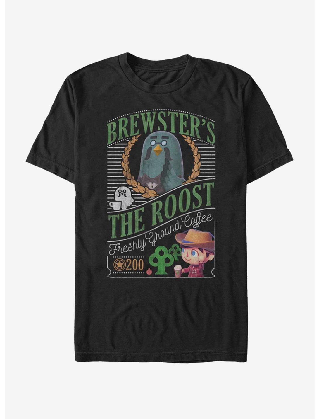 Animal Crossing Brewsters Cafe T-Shirt, BLACK, hi-res