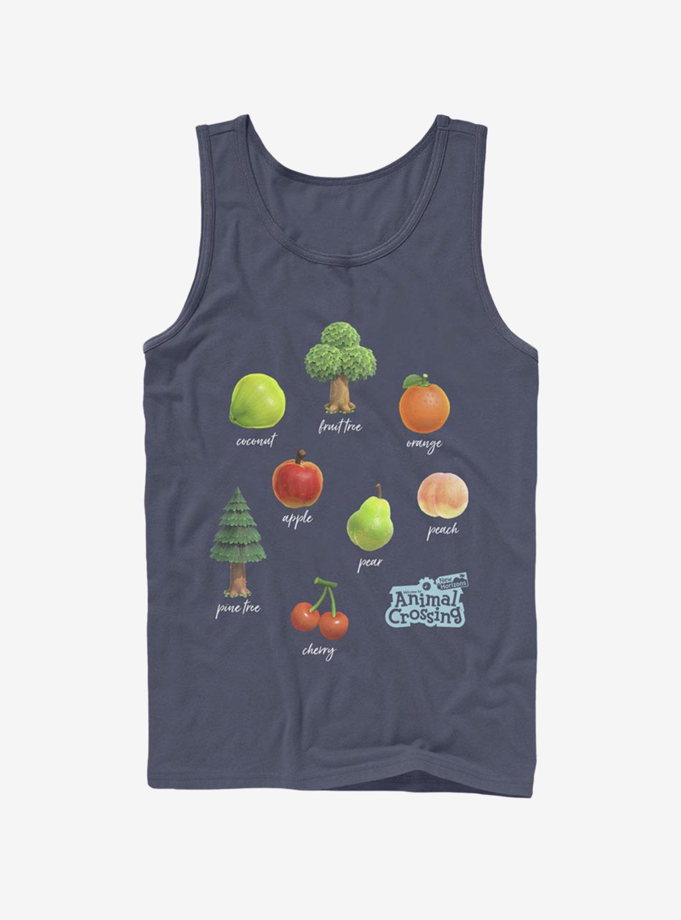 Animal Crossing Fruit and Trees Tank, NAVY, hi-res