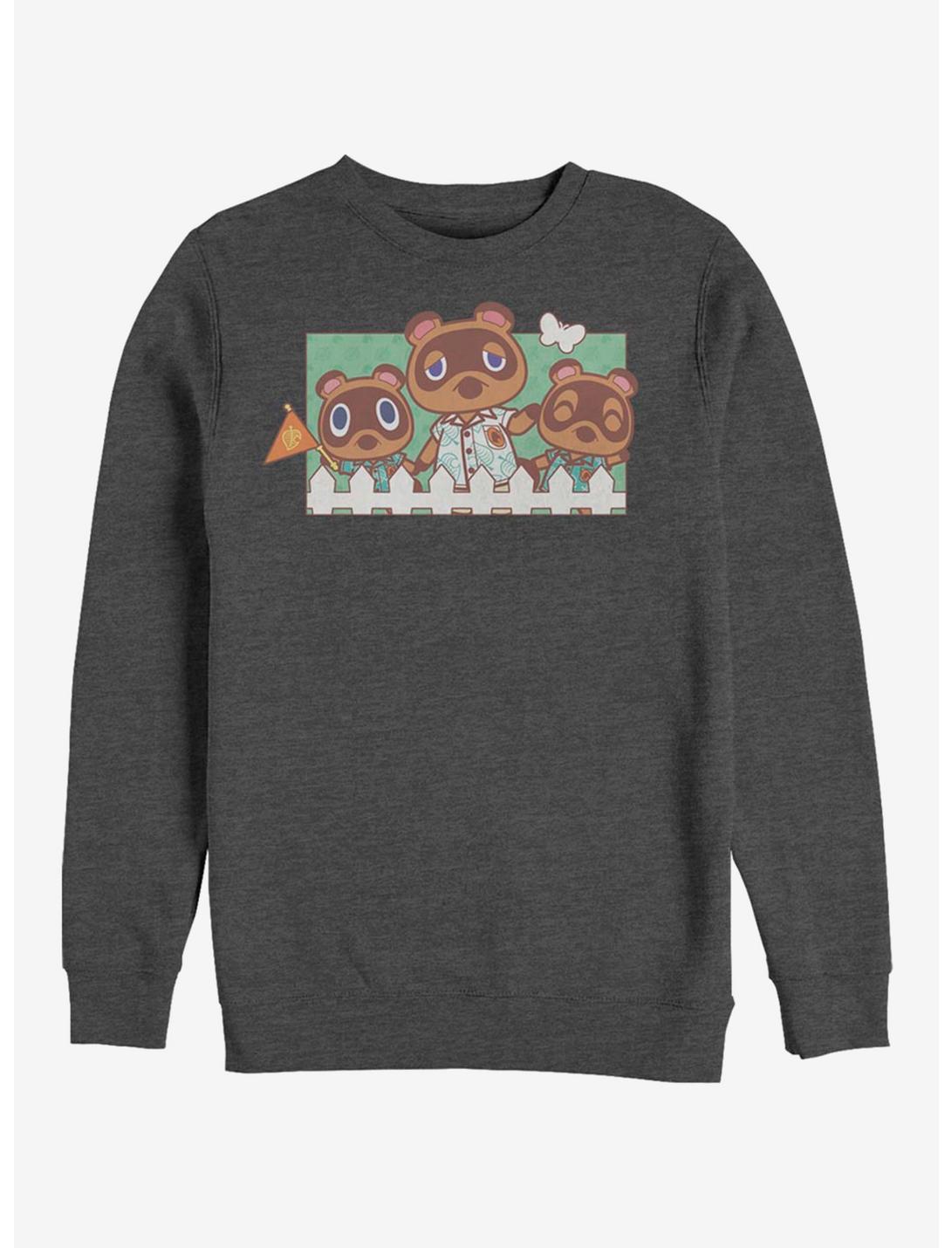 Animal Crossing Nook Family Sweatshirt, CHAR HTR, hi-res