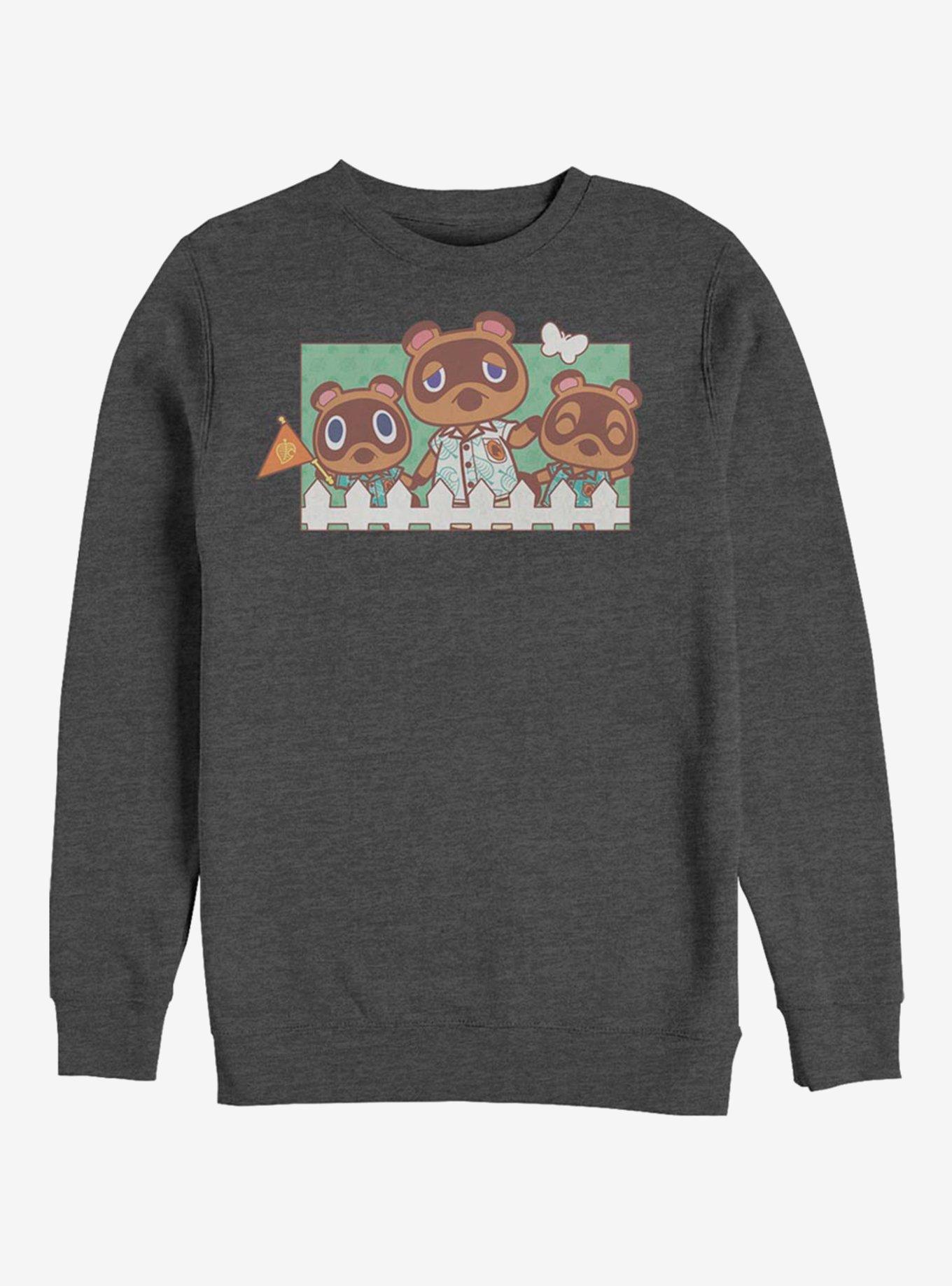 Animal Crossing Nook Family Sweatshirt, CHAR HTR, hi-res