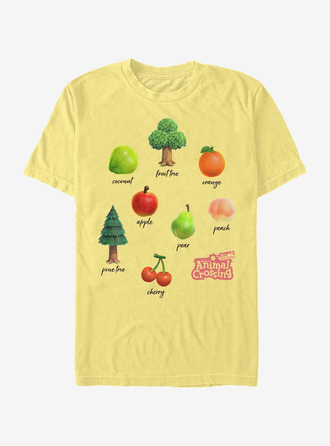 Animal Crossing Fruit and Trees T-Shirt, BANANA, hi-res