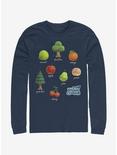 Animal Crossing Fruit and Trees Long Sleeve T-Shirt, NAVY, hi-res