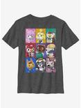 Animal Crossing Animal Blocks Youth T-Shirt, CHAR HTR, hi-res