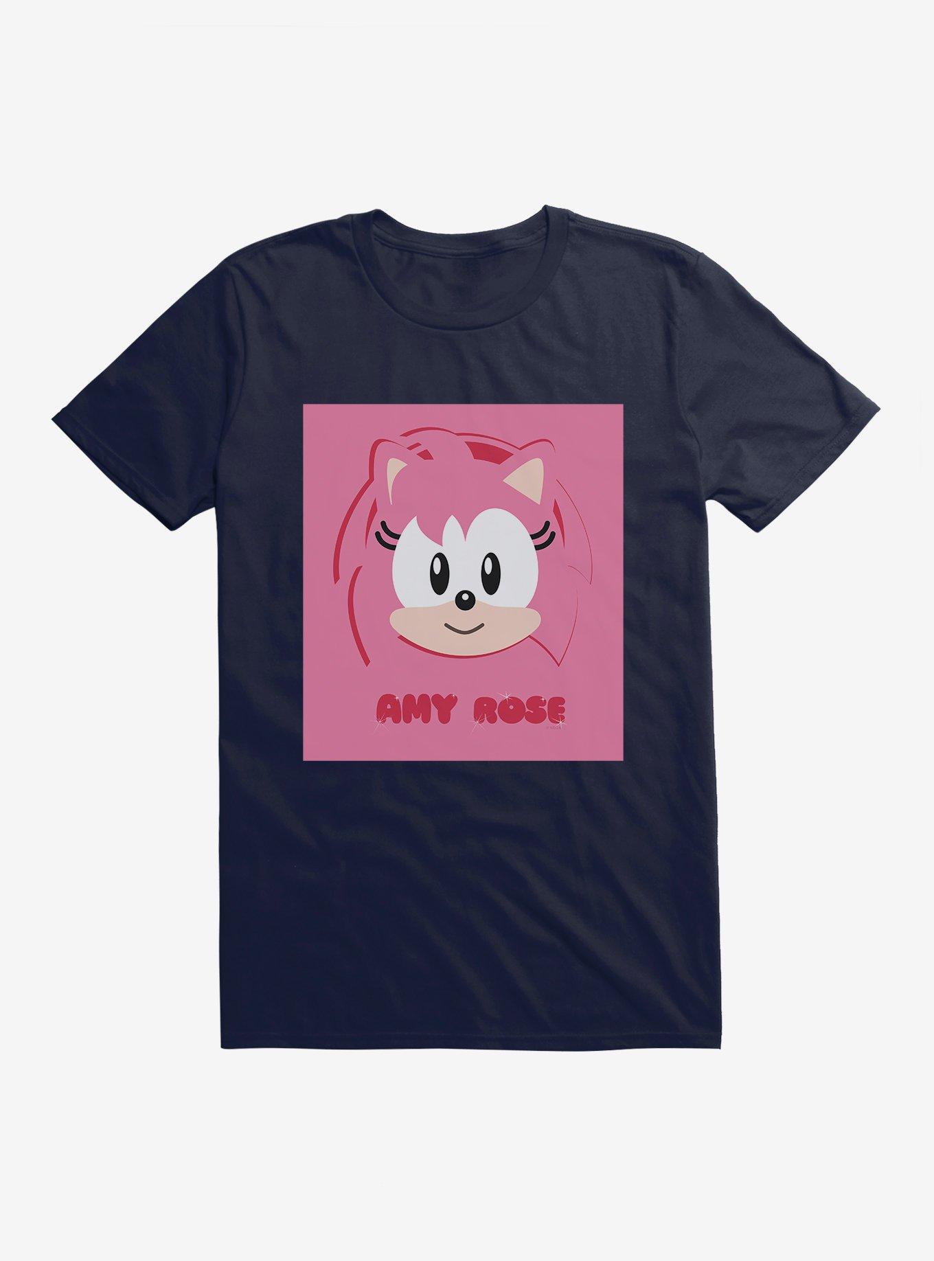 Sonic The Hedgehog Amy Rose Pink Pop T-Shirt, NAVY, hi-res