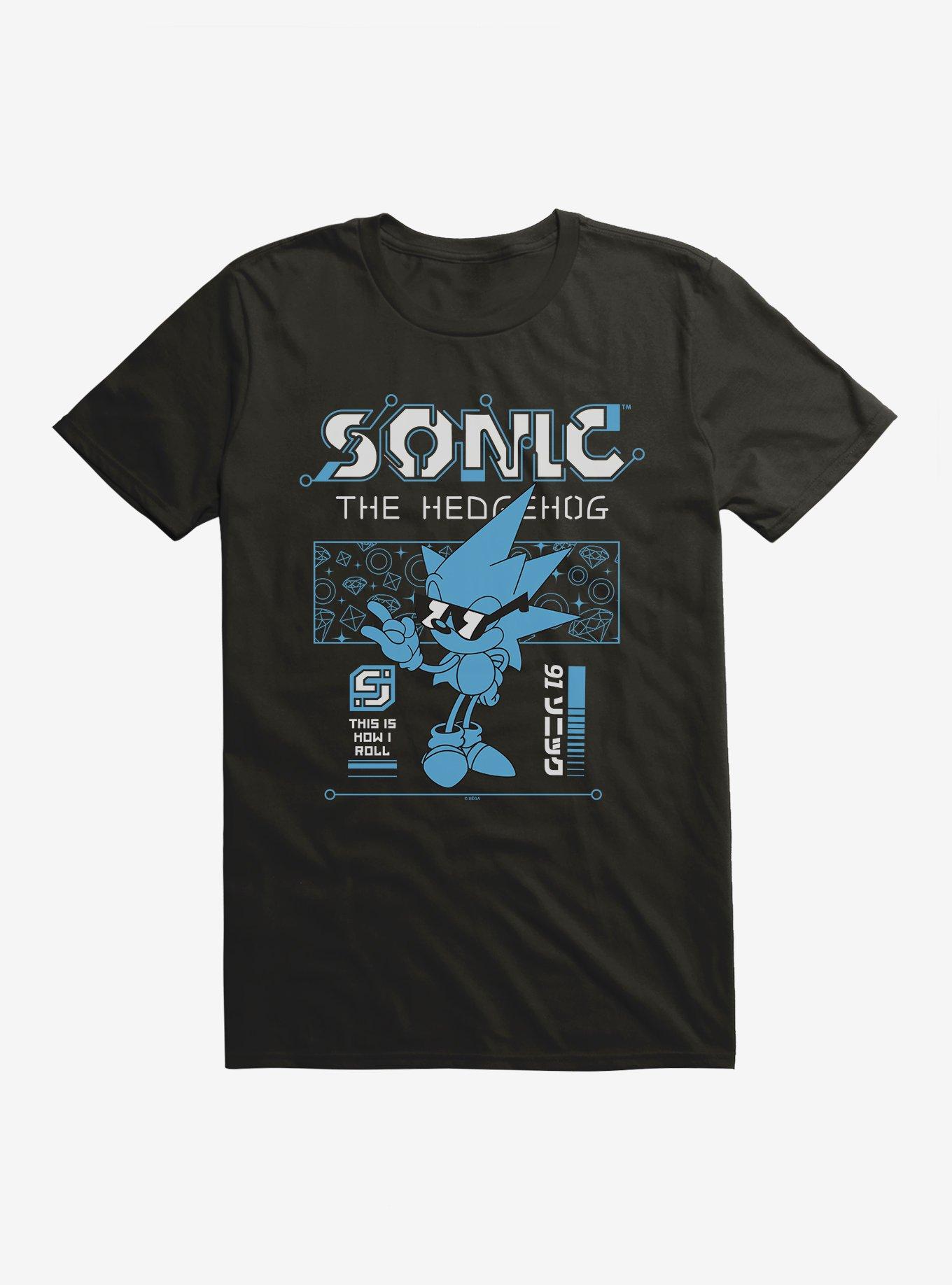 Sonic The Hedgehog Cool Sonic: This Is How I Roll T-Shirt, BLACK, hi-res