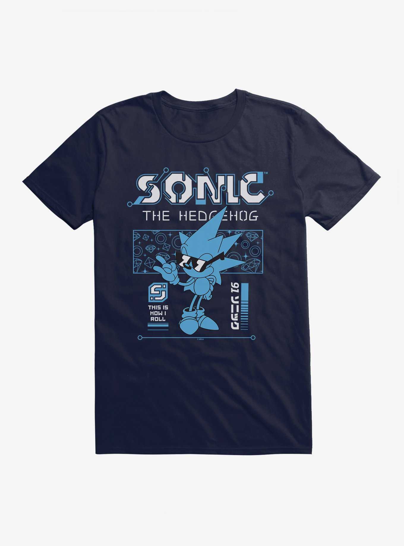 Sonic The Hedgehog Cool Sonic: This Is How I Roll T-Shirt, NAVY, hi-res