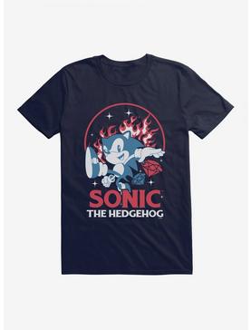 Sonic The Hedgehog Fire And Gems Sonic T-Shirt, NAVY, hi-res
