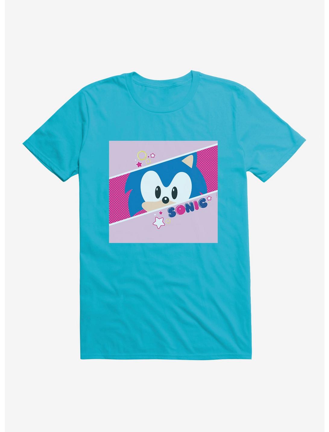 Sonic The Hedgehog Pop Sonic Eyes Peek T-Shirt, CARRIBEAN BLUE, hi-res