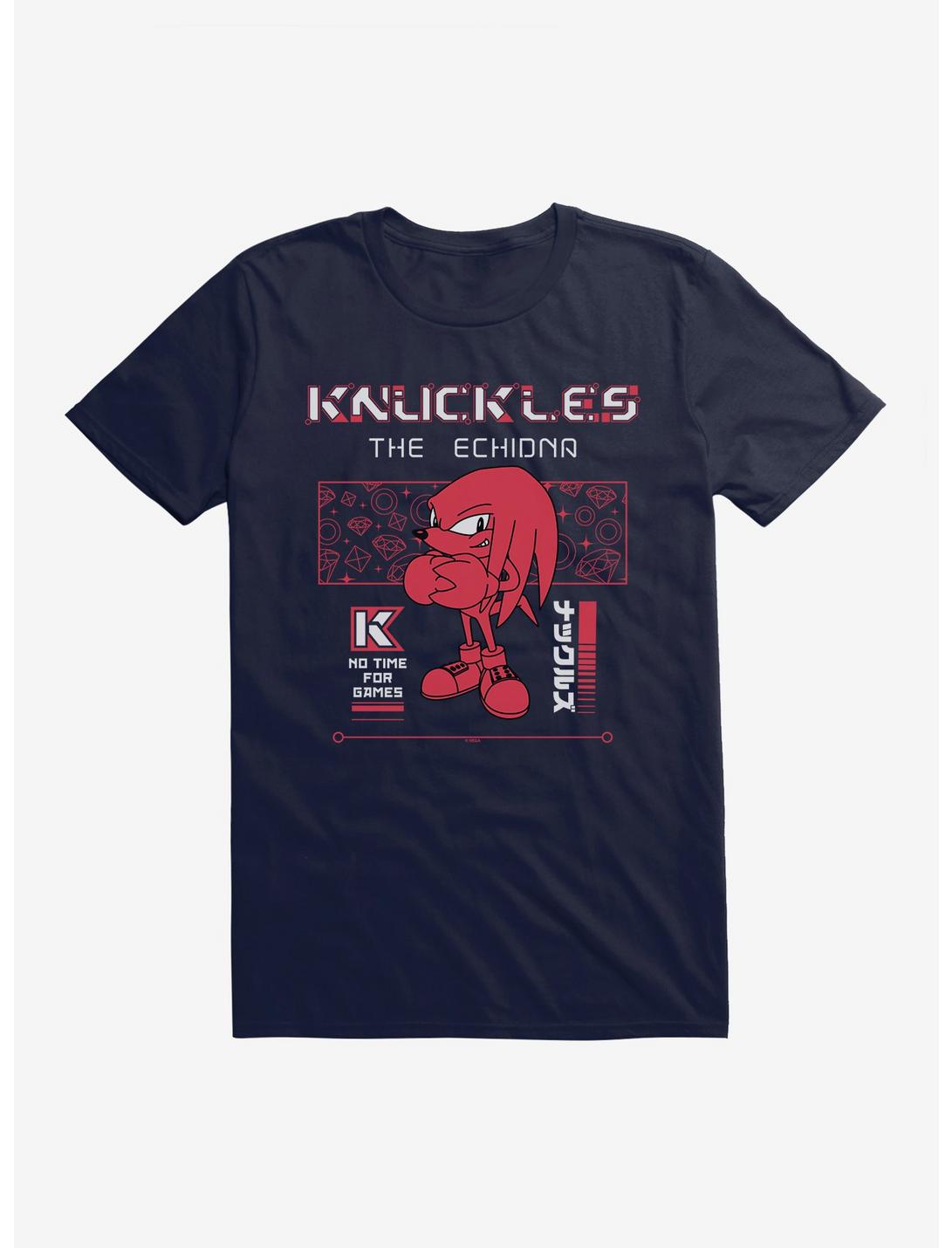 Sonic The Hedgehog Knuckles The Echidna T-Shirt, NAVY, hi-res