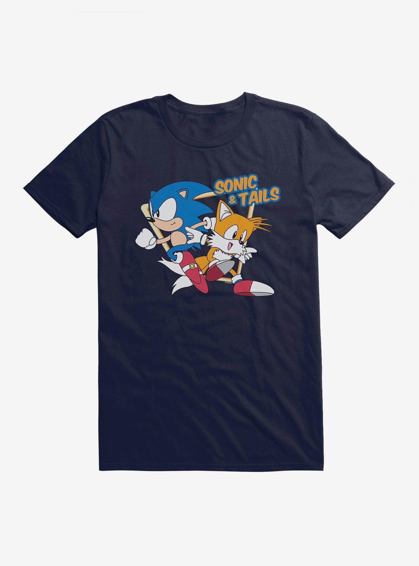 Sonic The Hedgehog Sonic And Tails T-Shirt, NAVY, hi-res