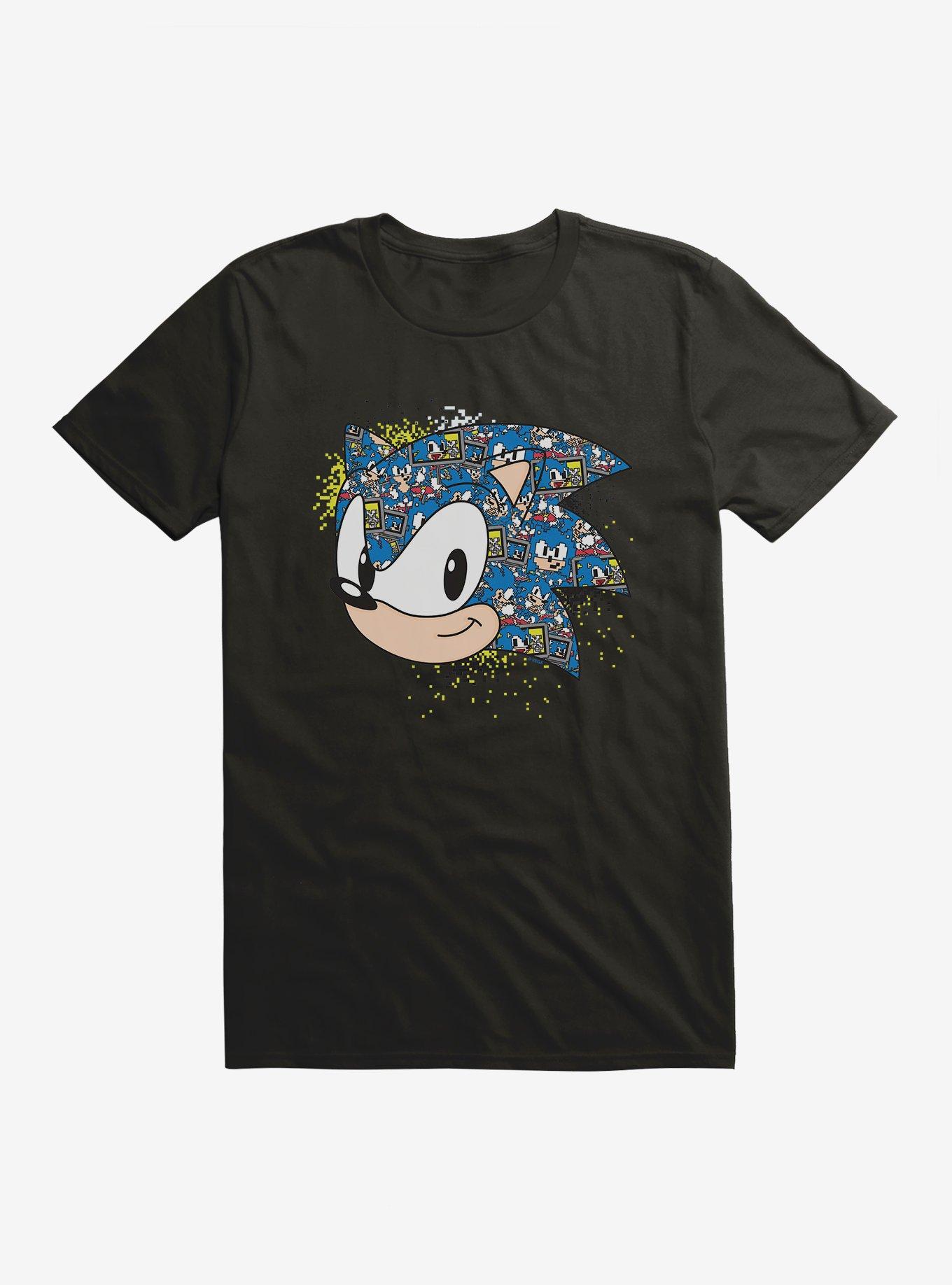 Sonic The Hedgehog Sonic Pixel Profile T-Shirt, , hi-res