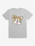 Sonic The Hedgehog Tails Pixel Profile T-Shirt, HEATHER GREY, hi-res