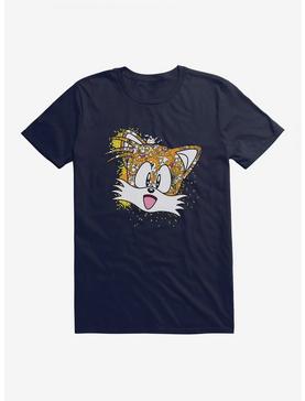 Sonic The Hedgehog Tails Pixel Profile T-Shirt, NAVY, hi-res