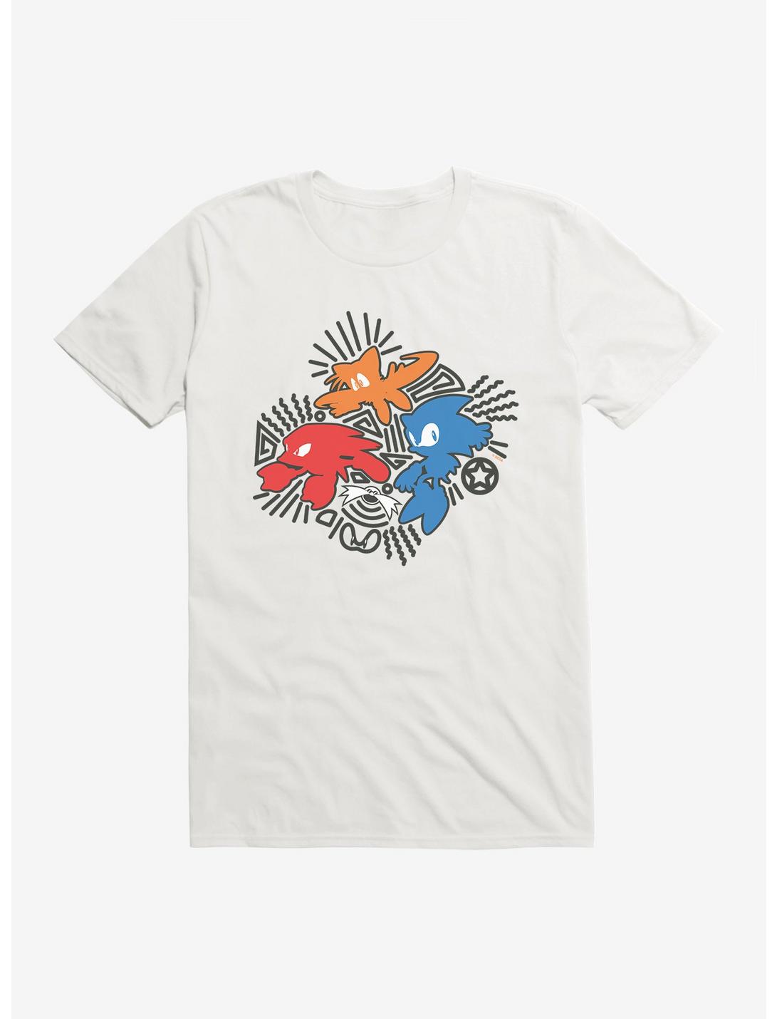 Sonic The Hedgehog Tails, Knuckles, Sonic, And Dr. Eggman Pop Art T-Shirt, , hi-res