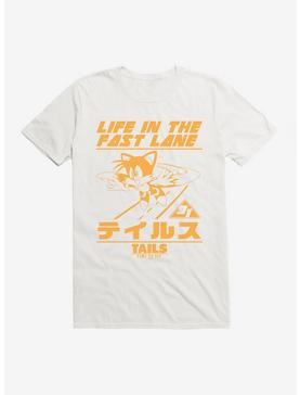 Sonic The Hedgehog Tails Living In The Fast Lane T-Shirt, WHITE, hi-res