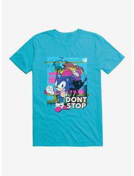 Sonic The Hedgehog Sonic Eggman Don't Stop Glitch T-Shirt, CARRIBEAN BLUE, hi-res