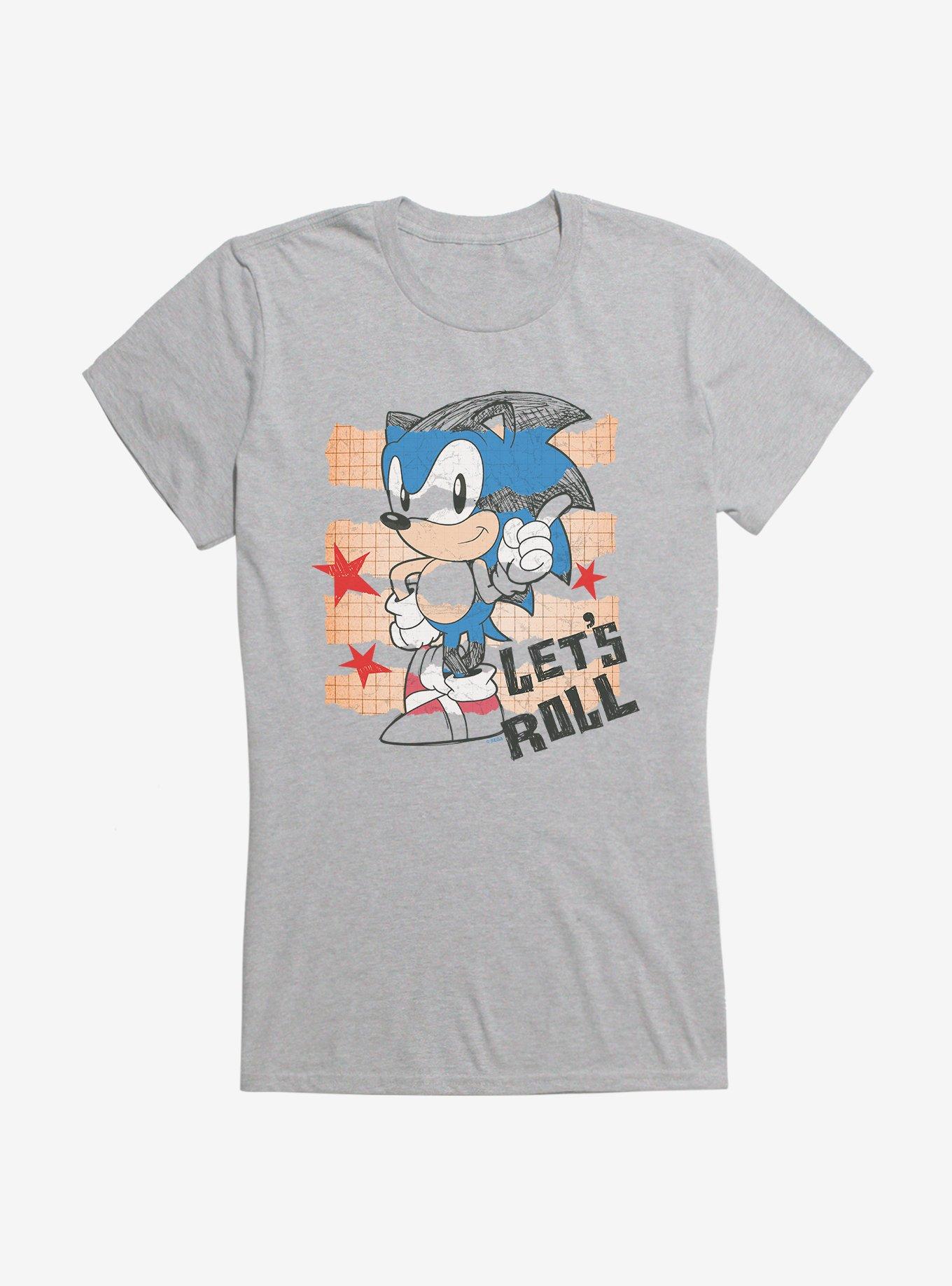 Sonic The Hedgehog Let's Roll Drawing Girls T-Shirt | Hot Topic