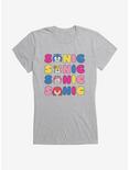 Sonic The Hedgehog Name Stack Friends Girls T-Shirt, HEATHER, hi-res